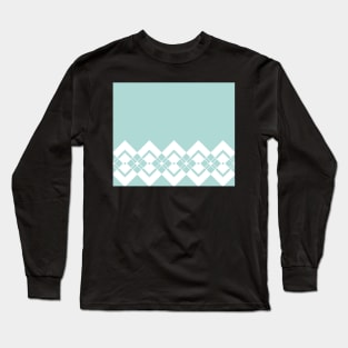 Geometric abstract - blue and white. Long Sleeve T-Shirt